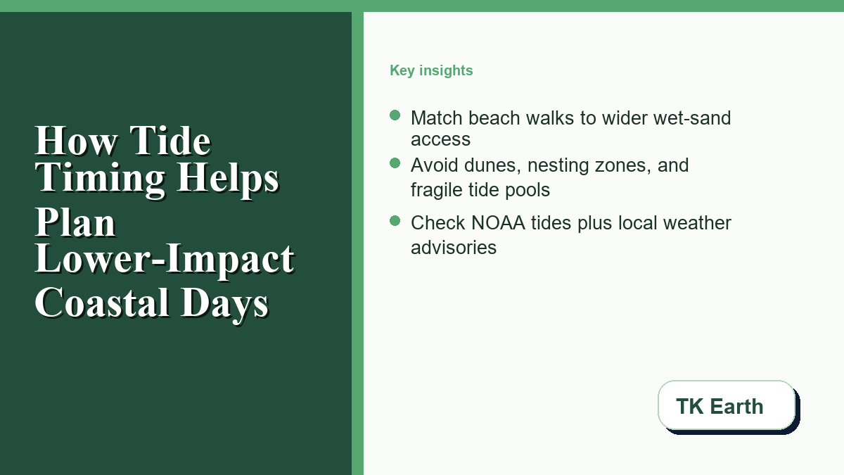 How Tide Timing Helps Plan Lower-Impact Coastal Days