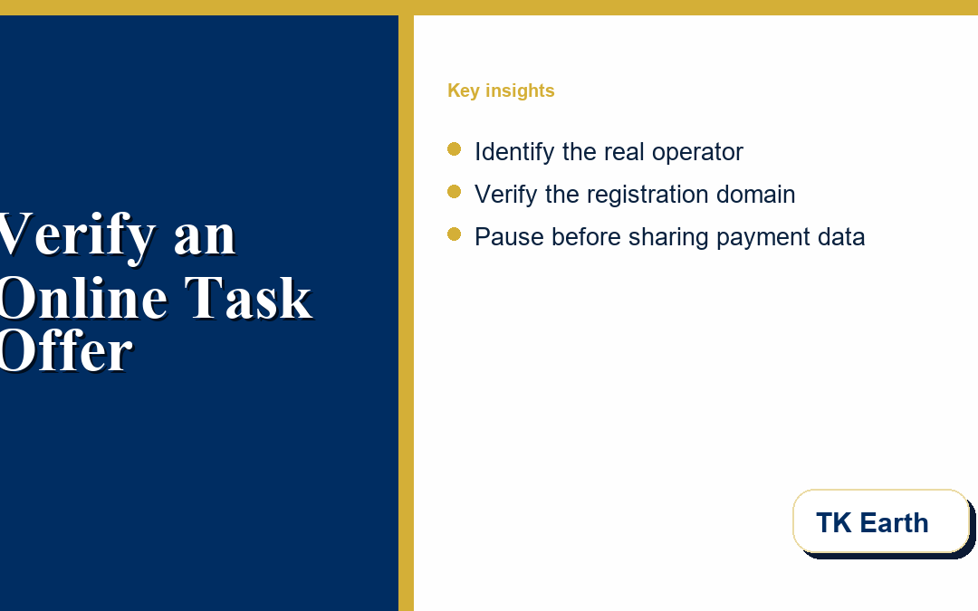 How Digital Nomads Can Verify Online Task Offers Before Registering